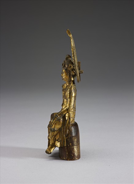 銅鎏金菩薩三尊像