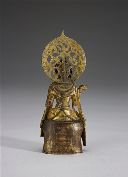 銅鎏金菩薩三尊像