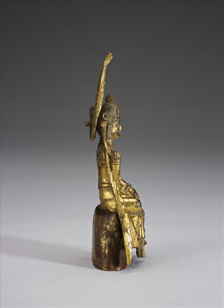 銅鎏金菩薩三尊像