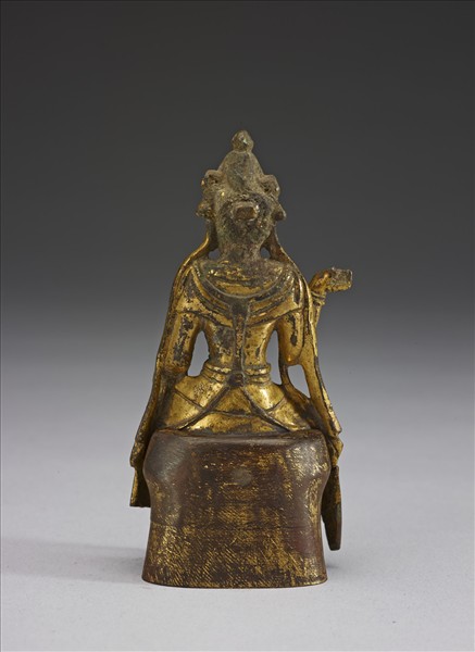 銅鎏金菩薩三尊像