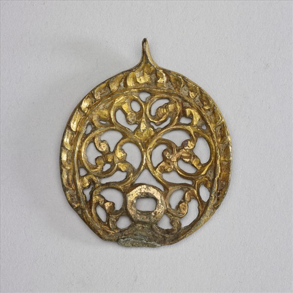 銅鎏金菩薩三尊像