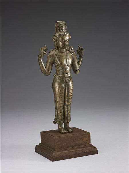 青銅鎏金四臂觀音菩薩立像