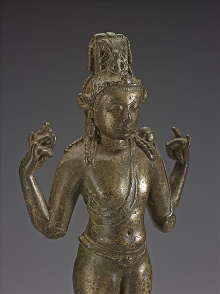 青銅鎏金四臂觀音菩薩立像