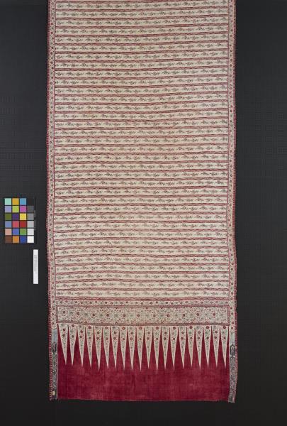 印度 外銷斯里蘭卡花卉紋繪染裙布