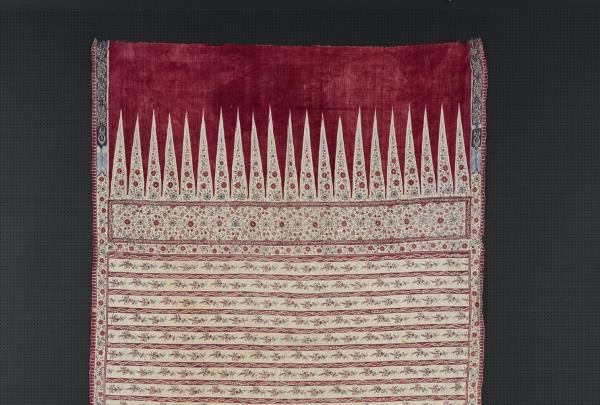 印度 外銷斯里蘭卡花卉紋繪染裙布