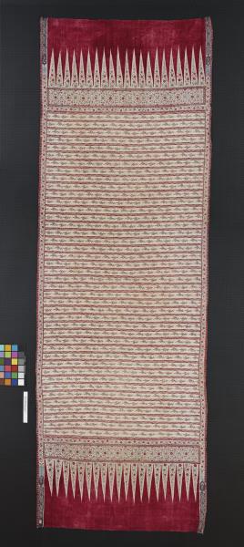 印度 外銷斯里蘭卡花卉紋繪染裙布