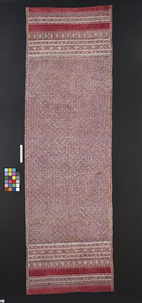 印度 外銷斯里蘭卡幾何紋繪染裙布