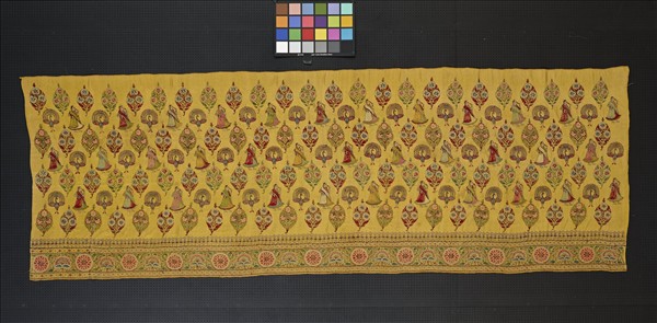 印度 刺繡絲裙布