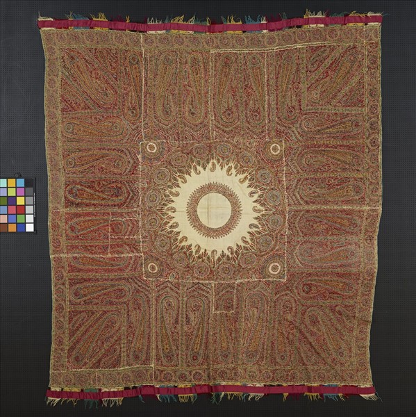 印度 喀什米爾刺繡披巾