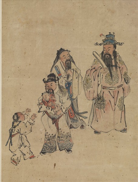 清曾衍東天官麟誕　軸