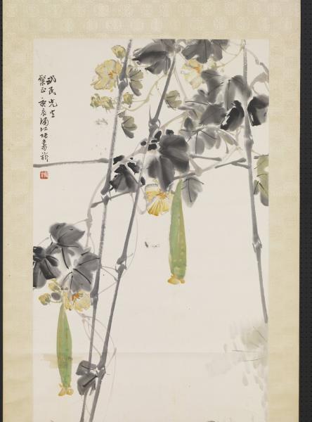 民國張書旂絲瓜群雛　軸