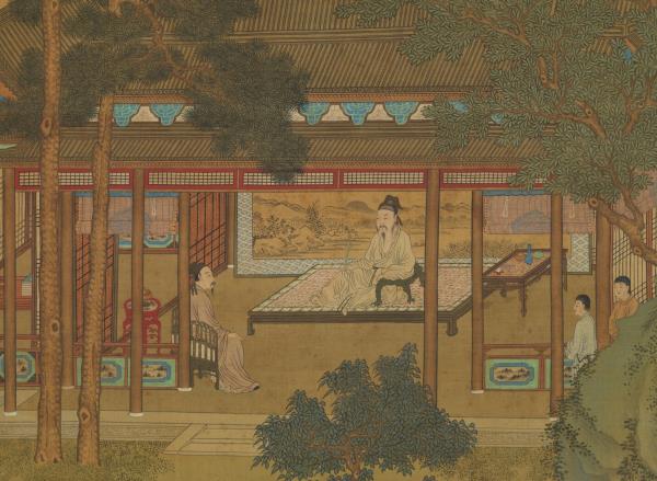 明仇英晝錦堂　軸