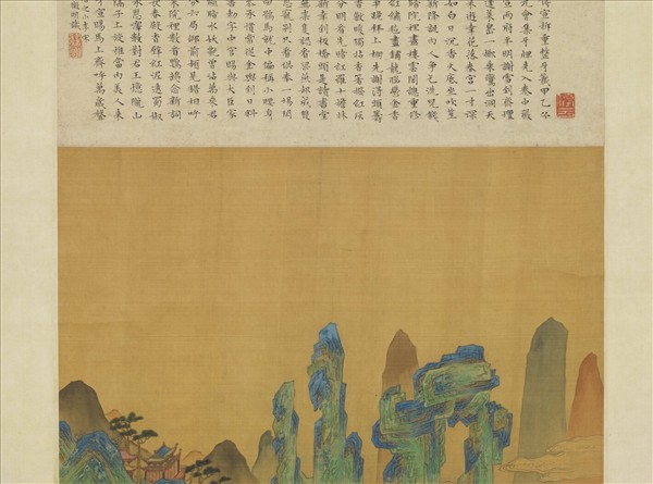 明仇英畫長信宮詞　軸