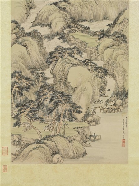 清弘旿畫萬壑祥雲　軸