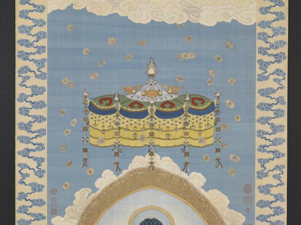 清御製贊緙絲釋迦牟尼佛　軸