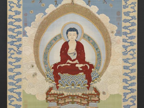 清御製贊緙絲釋迦牟尼佛　軸