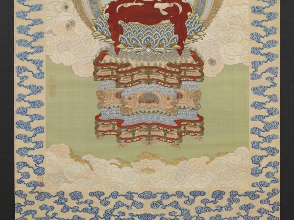 清御製贊緙絲釋迦牟尼佛　軸