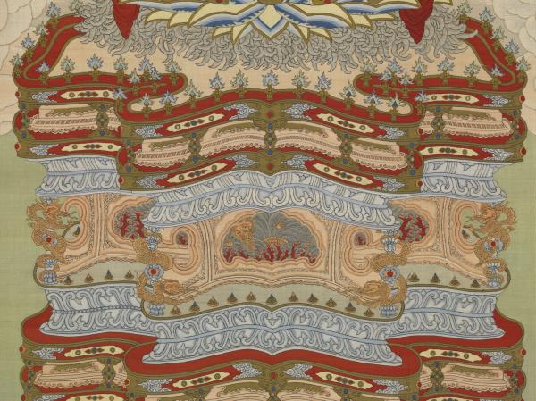 清御製贊緙絲釋迦牟尼佛　軸