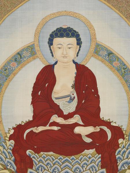 清御製贊緙絲釋迦牟尼佛　軸