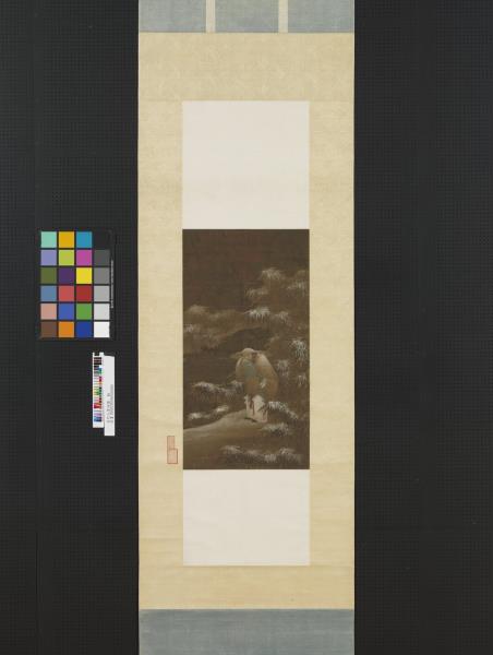 五代人雪漁圖　軸