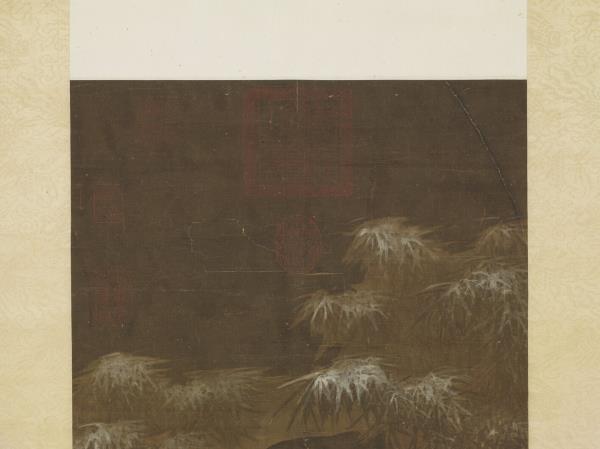 五代人雪漁圖　軸