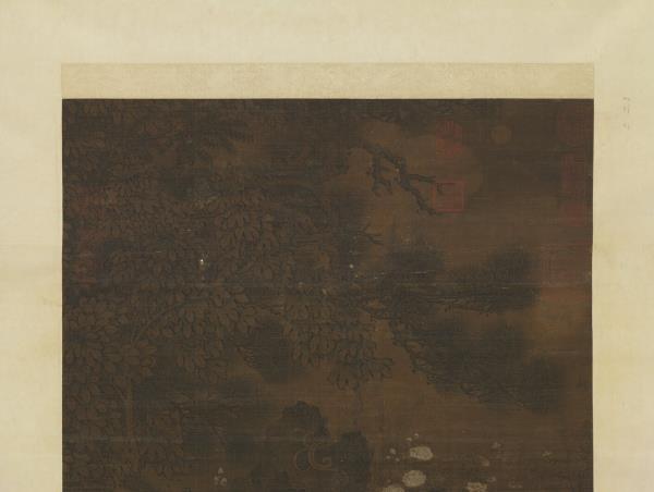 五代人浣月圖　軸