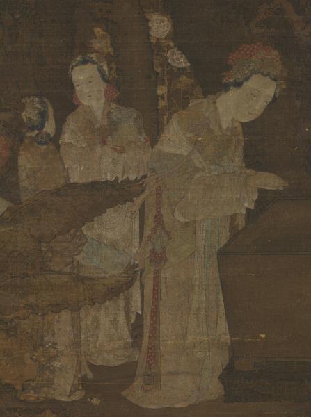 五代人浣月圖　軸