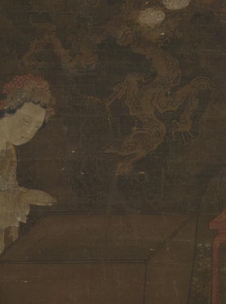 五代人浣月圖　軸