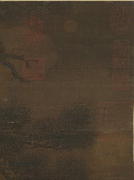 五代人浣月圖　軸