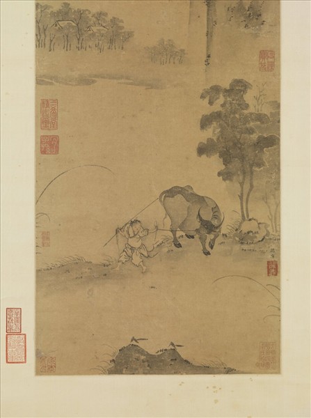 宋祁序長堤歸牧　軸