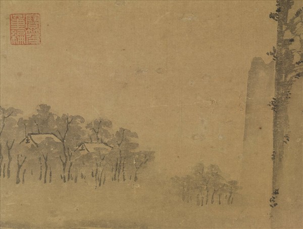 宋祁序長堤歸牧　軸