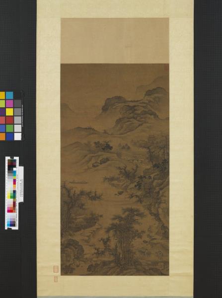 宋郭熙秋山行旅圖　軸