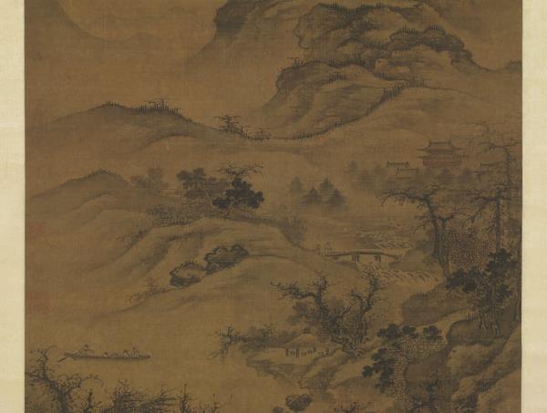 宋郭熙秋山行旅圖　軸