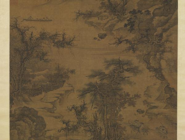 宋郭熙秋山行旅圖　軸