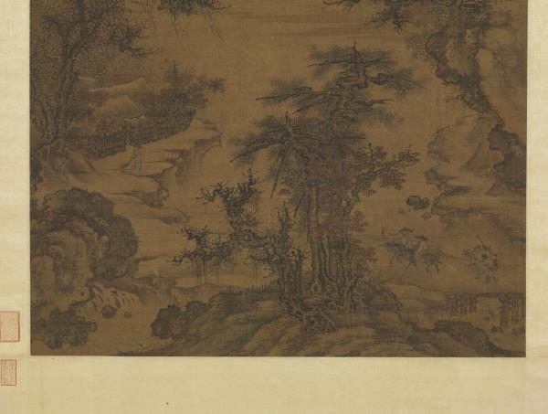 宋郭熙秋山行旅圖　軸