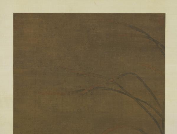 宋崔白蘆汀宿雁　軸