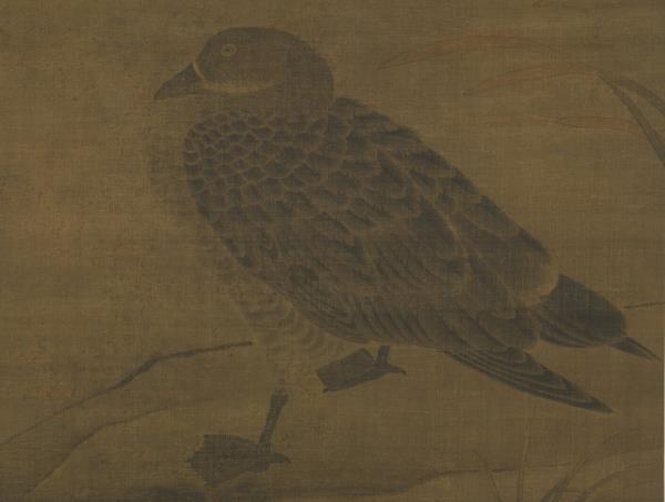 宋崔白蘆汀宿雁　軸