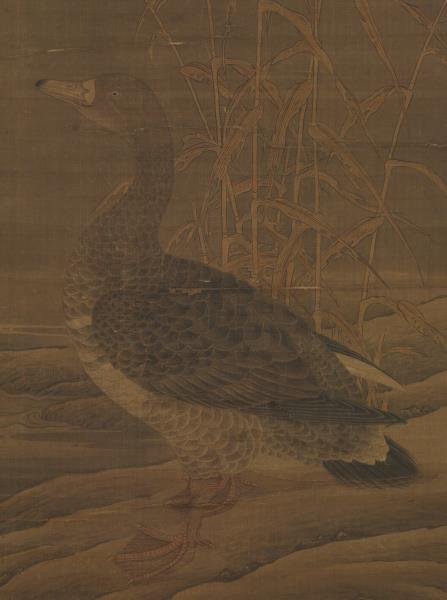 宋崔白蘆雁　軸