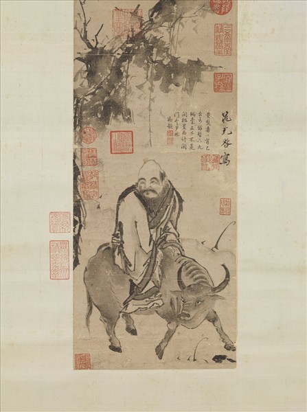 宋晁補之老子騎牛圖　軸