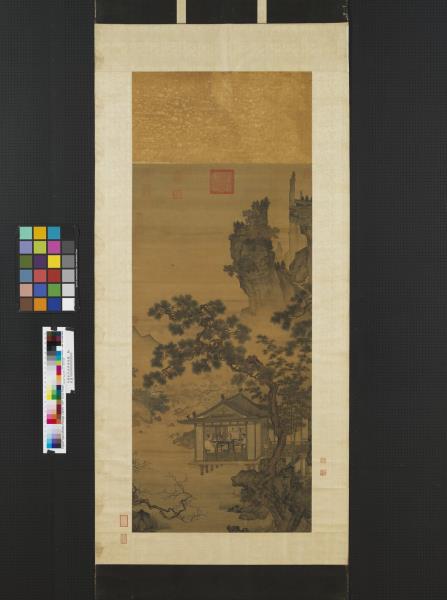 宋劉松年溪亭客話圖　軸