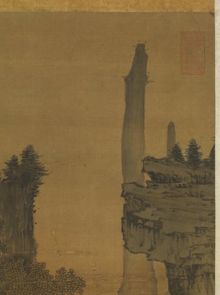 宋劉松年溪亭客話圖　軸