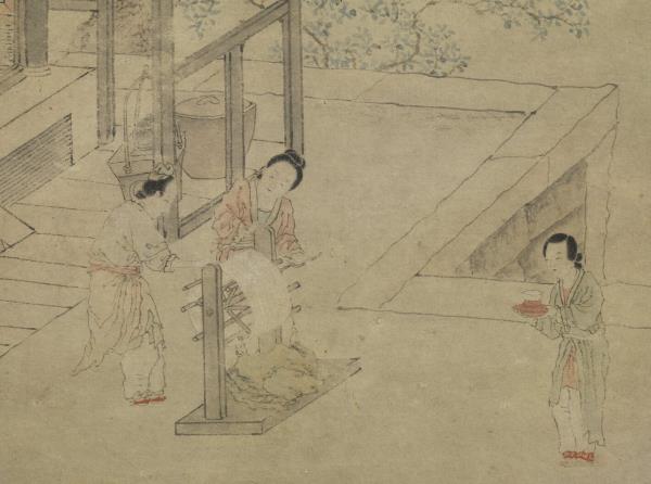 宋劉松年絲綸圖　軸