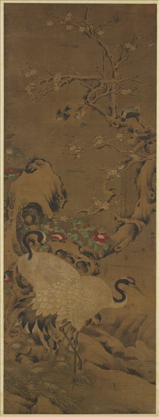 林璜畫雙鶴　軸