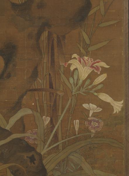 宋崔白畫枇杷孔雀　軸