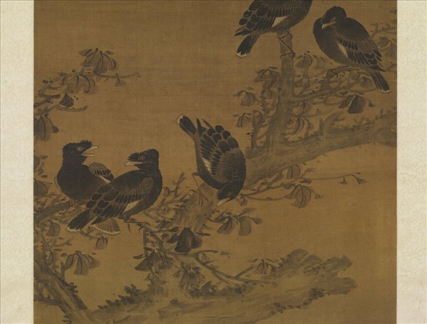 明周之冕畫八百長春　軸