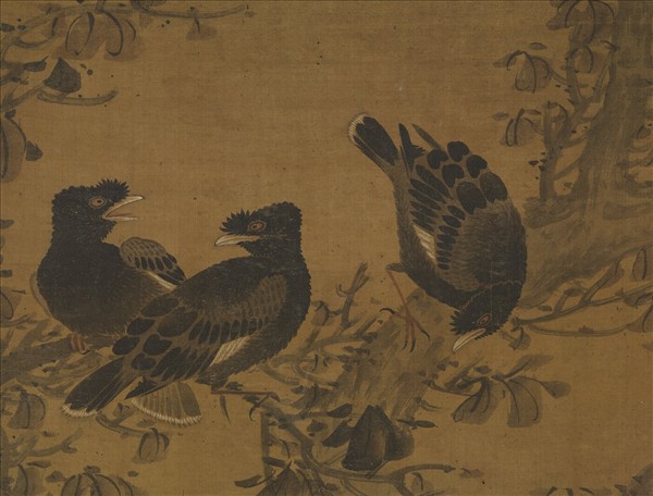 明周之冕畫八百長春　軸