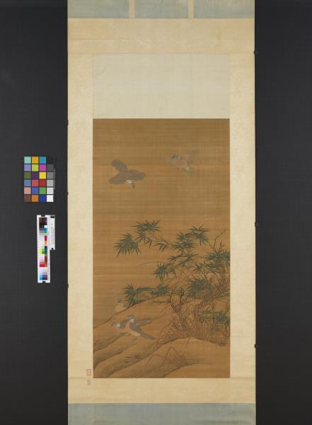 五代後蜀黃筌竹林鵓鴿圖　軸