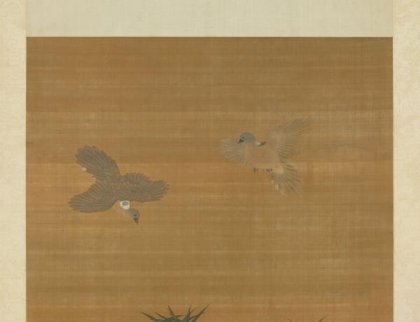 五代後蜀黃筌竹林鵓鴿圖　軸