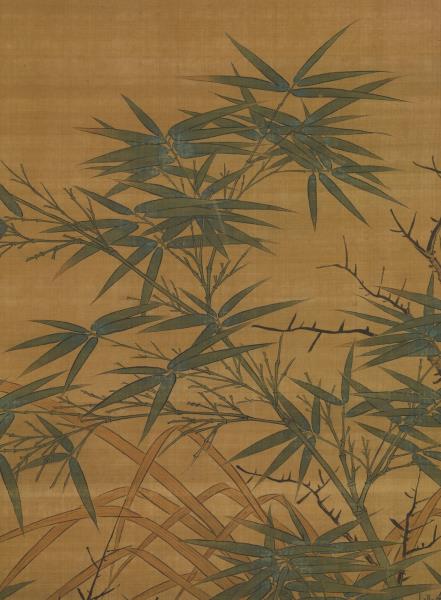 五代後蜀黃筌竹林鵓鴿圖　軸