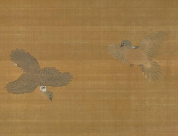 五代後蜀黃筌竹林鵓鴿圖　軸